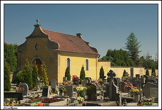 Strzakowo - fragment cmentarza parafialnego