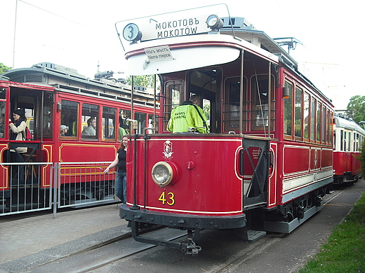 Warszawa. Noc Muzew 2012. Zabytkowe tramwaje. Tramwaj typu A.