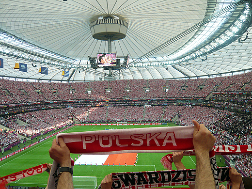 Do hymnu... Stadion Narodowy podczas meczu Polska - Grecja