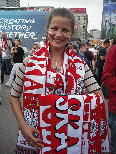 Warszawa. Przed meczem Polska-Rosja.