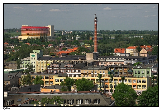 Kalisz - widok z ratuszowej wiey_ Szpital Okrglak