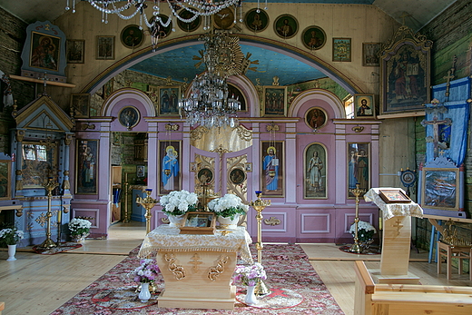 Bartne - nietypowy ikonastas w cerkwi prawosawnej
