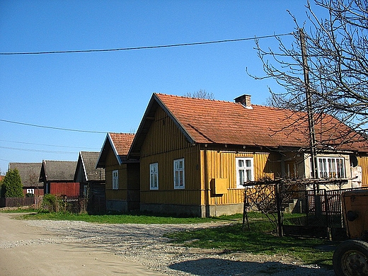 Drewniane domy zabytkowe w Zau w gminie Osiek Jasielski