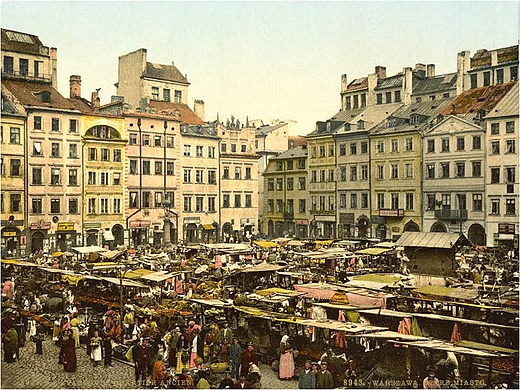 Warszawa na przedwojennych pocztwkach. Rynek Starego Miasta.