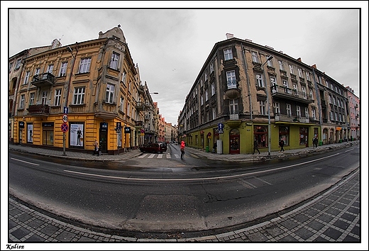 Kalisz - ul. Puaskiego widziana z ul. rdmiejskiej FishEye 8mm