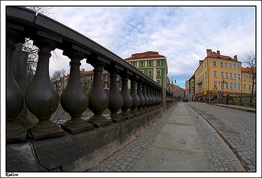 Kalisz - ul.rdmiejska widziana z mostu Kamiennego dawniej zwanego Aleksandryjskim FishEye 8mm