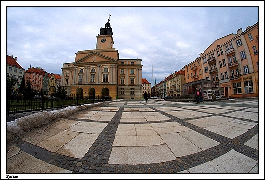 Kalisz - fragment rynku z ratuszem   FishEye 8mm