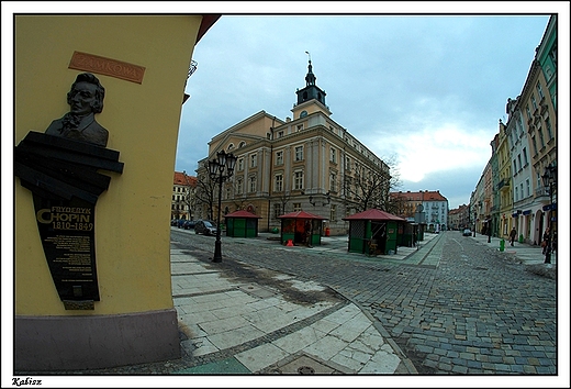 Kalisz - fragment rynku z ratuszem  od ul.Zamkowej  FishEye 8mm