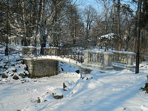 Warszawa. Zimowy Park Ujazdowski.