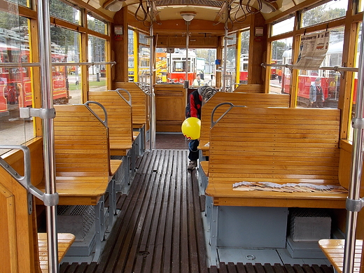 Warszawa. Dni Transportu Publicznego 2013. Tramwaj N 607. Wntrze.