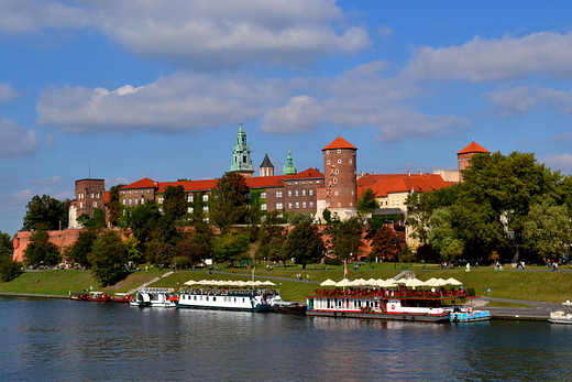 Wawel, widok z Mostu Grunwaldzkiego