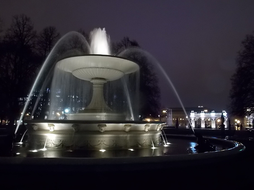 Warszawa. Fontanna w Ogrodzie Saskim.