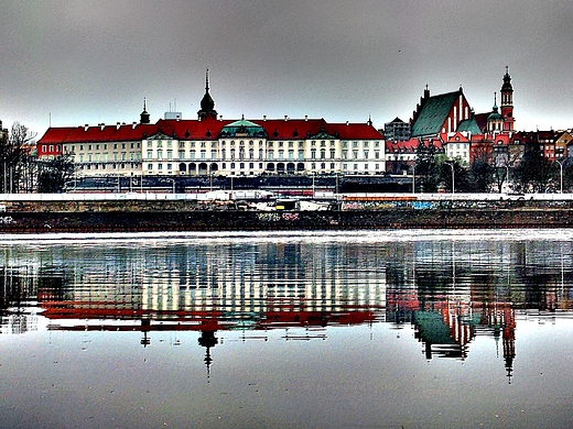 Warszawa. Zamek Krlewski. Widok od strony Wisy.