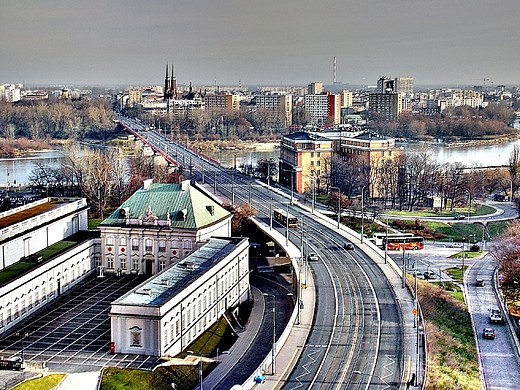 Warszawa. Widok z dzwonnicy kocioa p.w. w. Anny w stron Pragi.