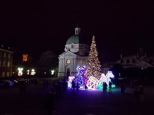 witeczna iluminacja Warszawy. Rynek Nowego Miasta.