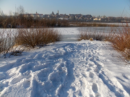 Warszawa. Zimowy spacer nad Wis.