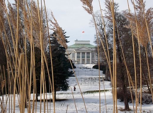 Warszawa. Belweder. Widok z azienek.