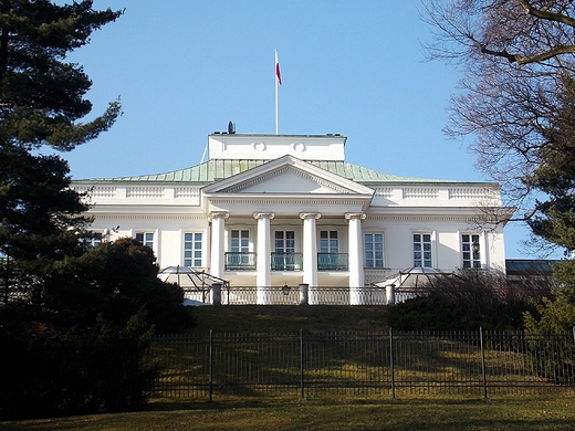 Warszawa. Belweder. Widok z azienek.