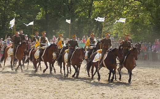 Warszawa. Piknik Europejski w azienkach. Pokazy konne.