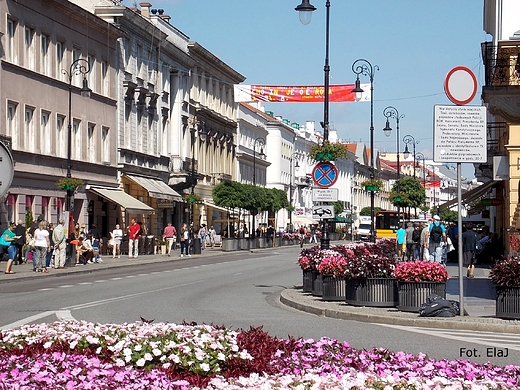 Warszawa. Ulica Nowy wiat w soneczny dzie.