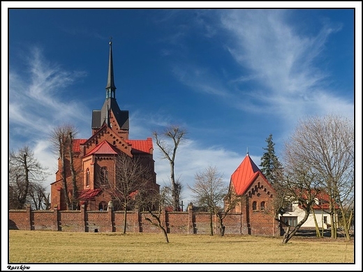 Raszkw - neogotycki koci Podwyszenia Krzya witego z lat 1882-1886