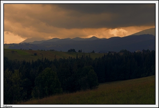 Zakopane - w kolorach zachodzcego soca