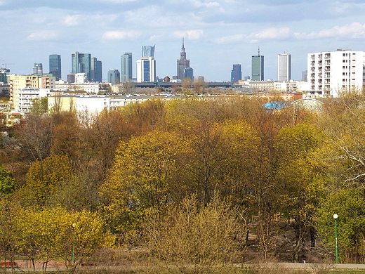 Warszawa. Widok z Grki Szczliwickiej.