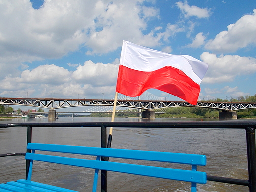 Warszawa. Widok z promu Pliszka.