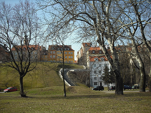 Warszawa. Stare Miasto. Widok od strony Wisy.