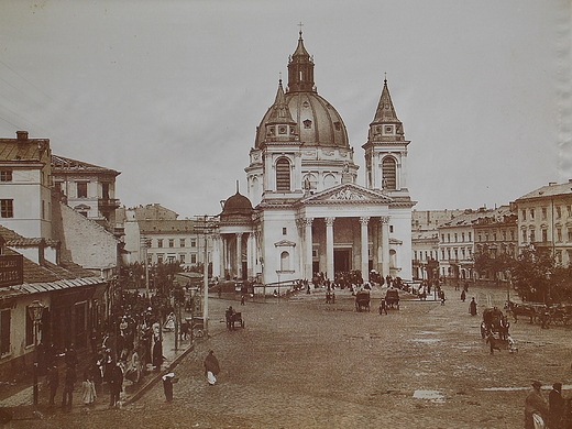 Warszawa. Plac Trzech Krzyy ok. 1895 r. Zdjcie z wystawy Pierwsi Fotografowie Warszawy.