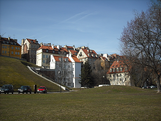 Warszawa. Stare Miasto - widok od strony Wisy