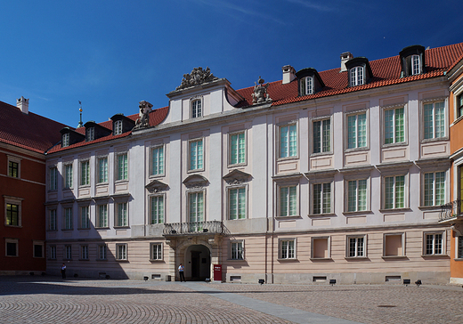 Warszawa. Zamek Krlewski od strony dziedzica.