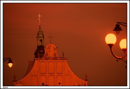 Kalisz - niebo z widokiem na klasztor Franciszkanw