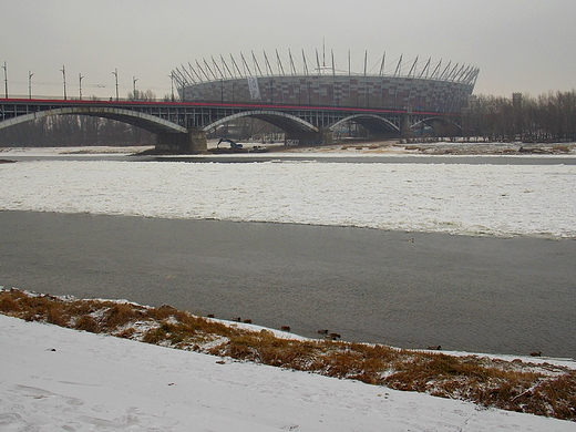 Warszawa. Zimowy spacer nad Wis.