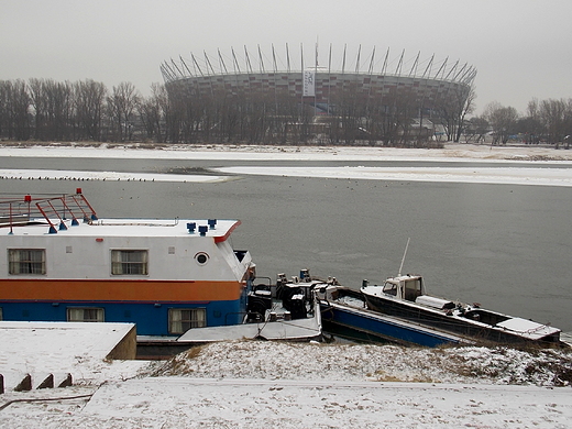 Warszawa. Zimowy spacer nad Wis.