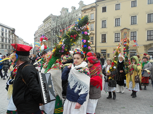 Niedziela Palmowa na krakowskim rynku