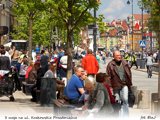 Warszawa. 3 maja na ul. Krakowskie Przedmiecie