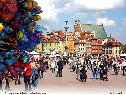 Warszawa. 3 maja na pl. Zamkowym