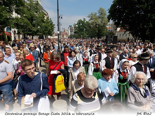 Centralna procesja Boego Ciaa 2016 w Warszawie