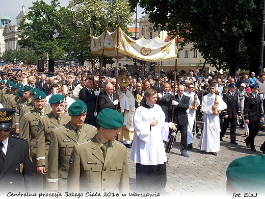 Centralna procesja Boego Ciaa 2016 w Warszawie