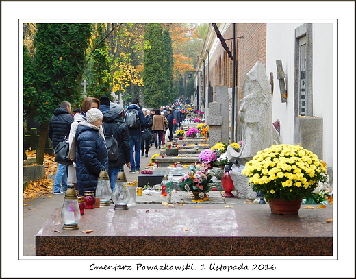 Warszawa. Cmentarz Powzkowski. 1 listopada 2016