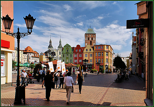 Fragment rynku w  Chojnicach