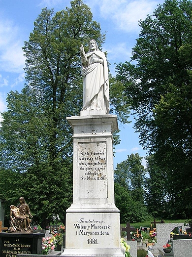 Miedna.Pomnik cmentarny z 1881r.