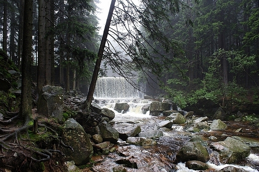 Karkonosze Dziki Wodospad na rzece omnicy