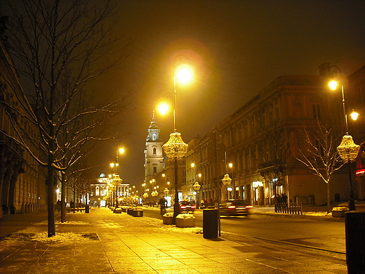 Warszawa. Ulica Krakowskie Przedmiecie.