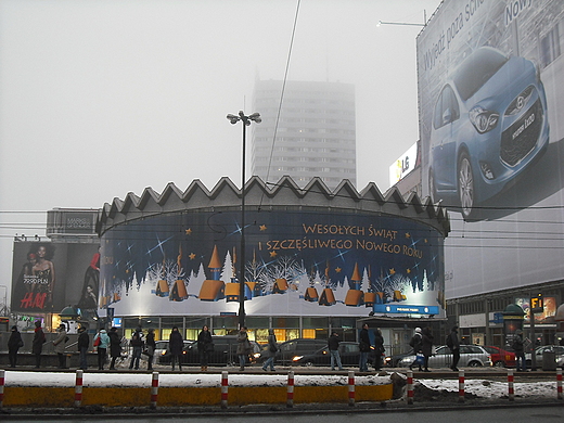 witeczna Warszawa. Poranek w Centrum.