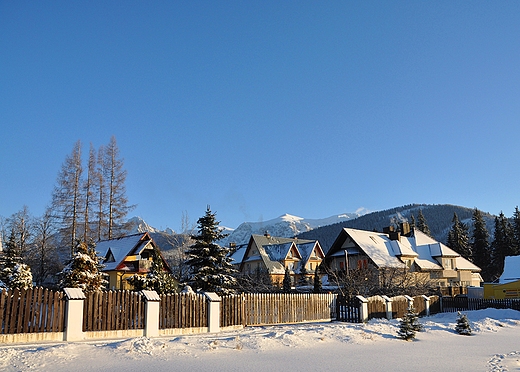 Widok na Tatry i zbudow zakopiask