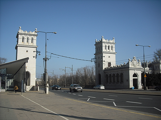 Warszawa. Rogatki mostu Poniatowskiego.