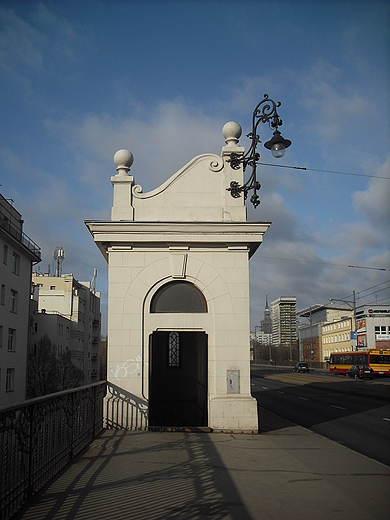 Warszawa. Rogatka mostu Poniatowskiego.