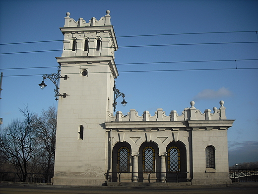 Warszawa. Rogatka mostu Poniatowskiego.